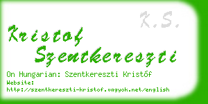 kristof szentkereszti business card